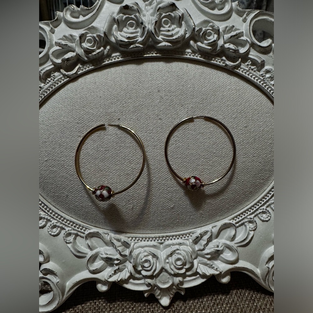Cloisonnè Vintage Earrings ✨